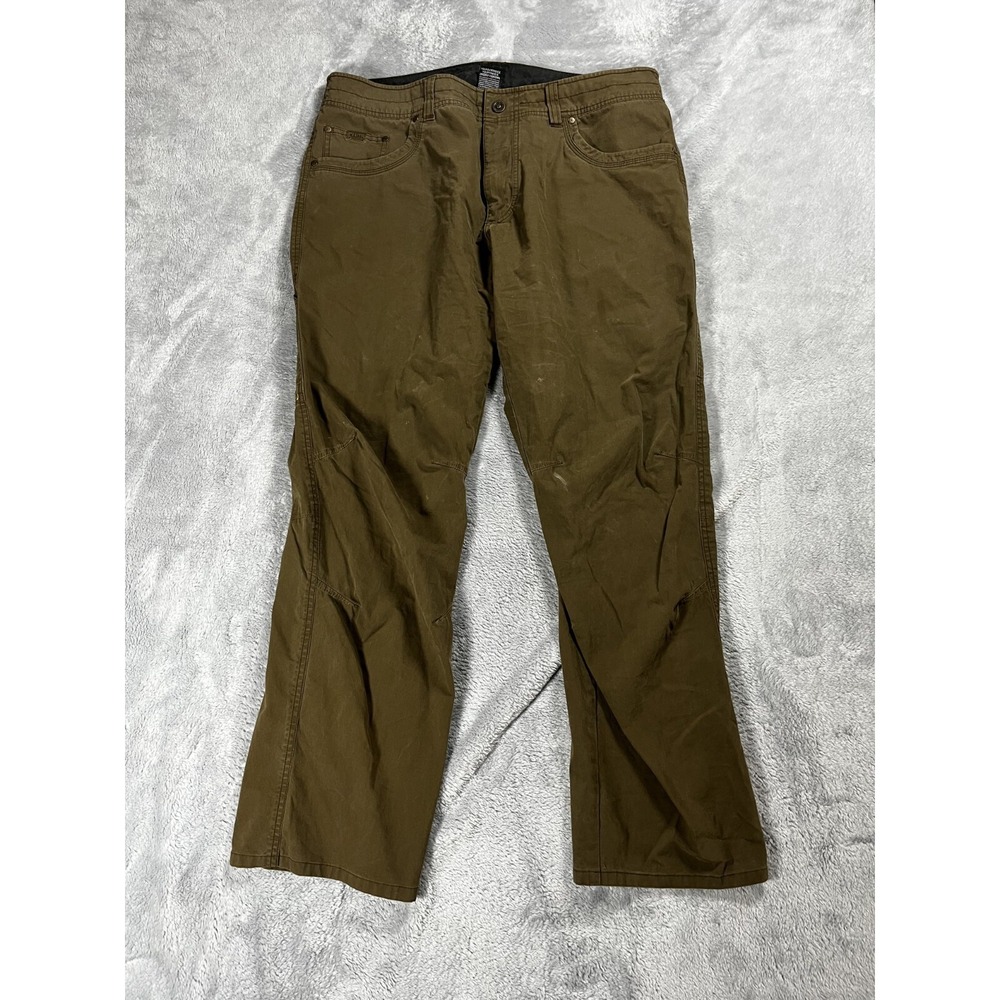 Kuhl Revolvr Rogue Mens Pants 38x34 Hiking Outdoor Brown Vintage Patina Dye